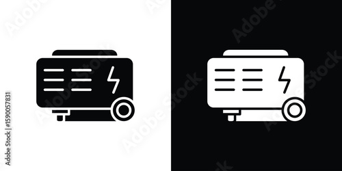 Generator icon vector flat symbol, glyph sign. icon concept illustration