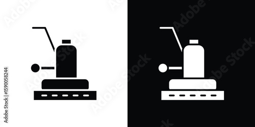 Floor sanding machine icon vector flat symbol, glyph sign. icon concept illustration