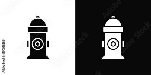 Fire hydrant icon vector flat symbol, glyph sign. icon concept illustration