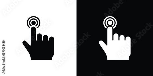 Finger control icon vector flat symbol, glyph sign. icon concept illustration