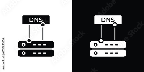 DNS icon vector flat symbol, glyph sign. icon concept illustration
