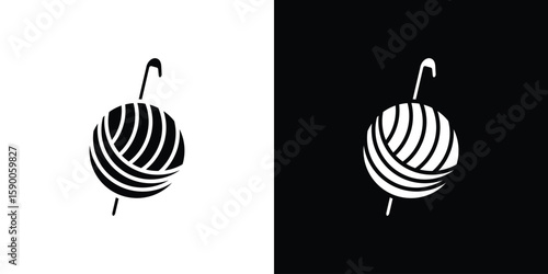 Crochet icon vector flat symbol, glyph sign. icon concept illustration