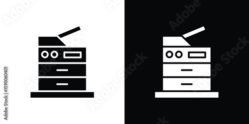 Copier icon vector flat symbol, glyph sign. icon concept illustration