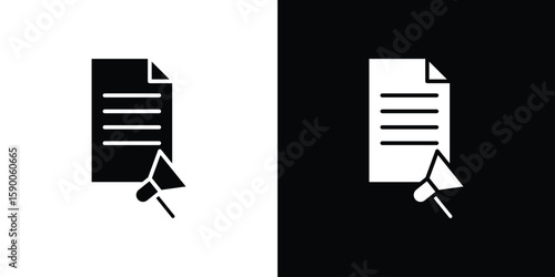 Content marketing icon vector flat symbol, glyph sign. icon concept illustration