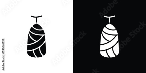 Cocoon icon vector flat symbol, glyph sign. icon concept illustration