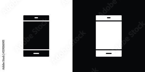 Cell phone icon vector flat symbol, glyph sign. icon concept illustration