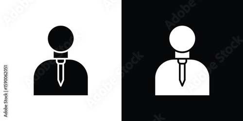 Businessman icon vector flat symbol, glyph sign. icon concept illustration