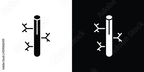 Blood vessel icon vector flat symbol, glyph sign. icon concept illustration