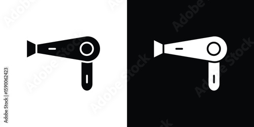 Blow dryer icon vector flat symbol, glyph sign. icon concept illustration