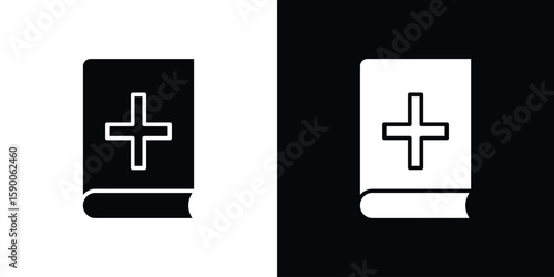 Bible icon vector flat symbol, glyph sign. icon concept illustration