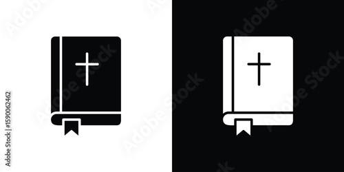 Bible icon vector flat symbol, glyph sign. icon concept illustration