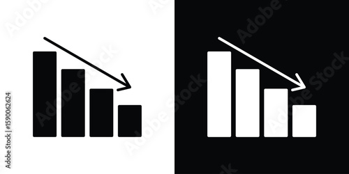 Attrition icon vector flat symbol, glyph sign. icon concept illustration