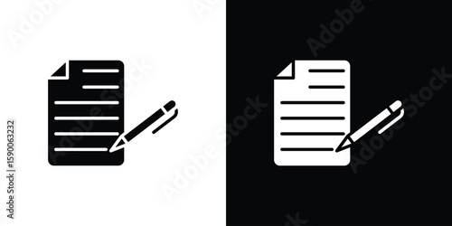 Agreement icon vector flat symbol, glyph sign. icon concept illustration