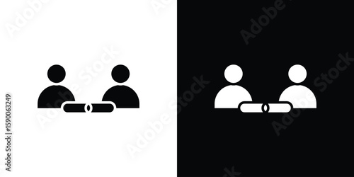 Affiliate link icon vector flat symbol, glyph sign. icon concept illustration