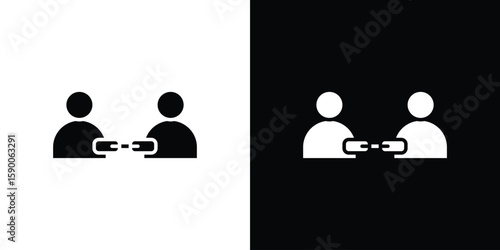 Affiliate link icon vector flat symbol, glyph sign. icon concept illustration