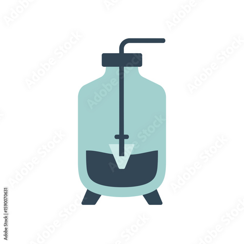 A minimalist homebrew fermenter vector icon