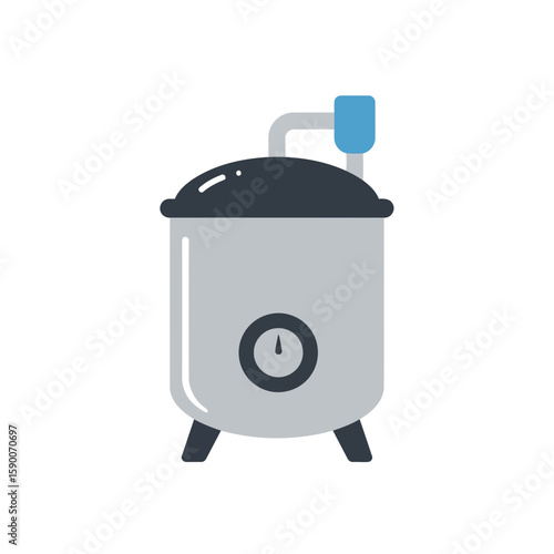 A minimalist homebrew fermenter vector icon