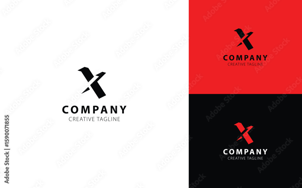 Monogram 3D logo with letter X in isometric top-left view for your business Monogram 3D logo with letter X in isometric top-left view for your business