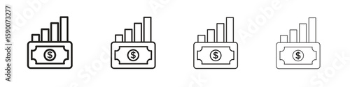 capital gain icon collection. Vector illustration EPS10.