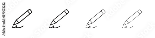 Write icon collection. Vector illustration EPS10.
