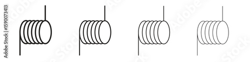 Wire coil icon collection. Vector illustration EPS10.