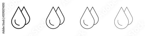 Water drop icon collection. Vector illustration EPS10.