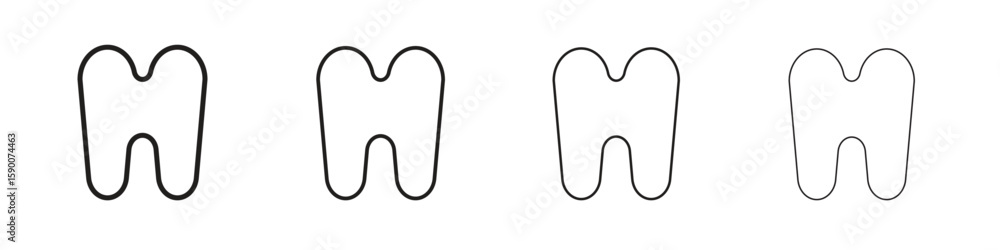 Fototapeta premium Tooth icon collection. Vector illustration EPS10.