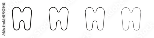 Tooth icon collection. Vector illustration EPS10.