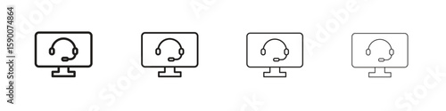 Tech support icon collection. Vector illustration EPS10.