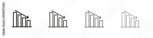 Stagflation icon collection. Vector illustration EPS10.