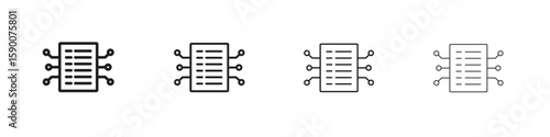 Smart contract icon collection. Vector illustration EPS10.