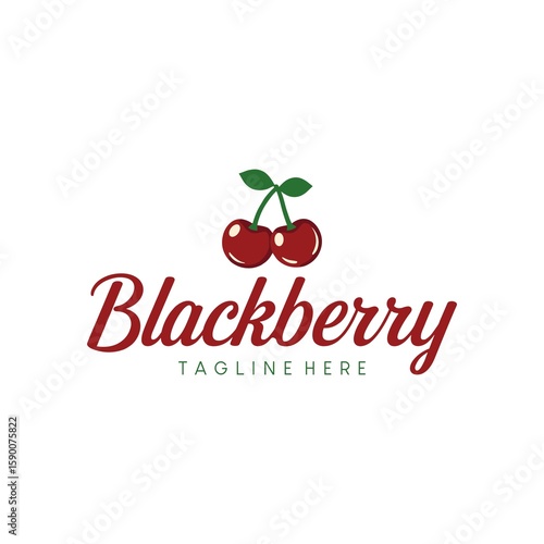 Blackberry Logo with Cherries