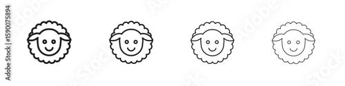 Sheep icon collection. Vector illustration EPS10.