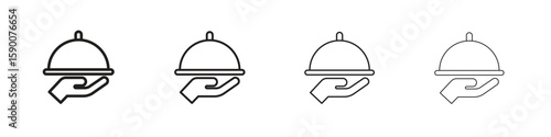Restaurant Tray icon collection. Vector illustration EPS10.