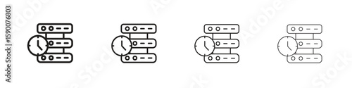 Real time data icon collection. Vector illustration EPS10.
