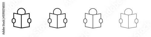 Reading icon collection. Vector illustration EPS10.