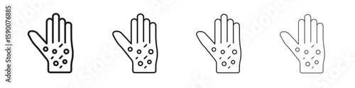 Rash hand icon collection. Vector illustration EPS10.