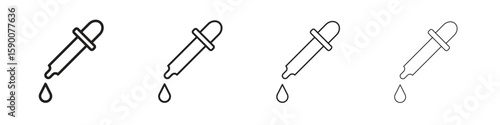 Pipette icon collection. Vector illustration EPS10.