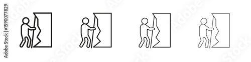 People Climbing icon collection. Vector illustration EPS10.