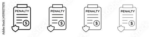 Penalty icon collection. Vector illustration EPS10.