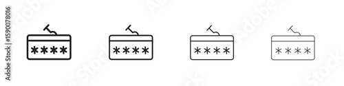 Password phishing icon collection. Vector illustration EPS10.