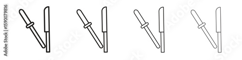 Knife sharpener icon collection. Vector illustration EPS10.
