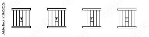 Jail icon collection. Vector illustration EPS10.
