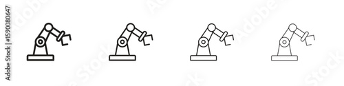 Industrial robot icon collection. Vector illustration EPS10.