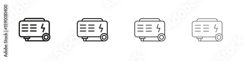 Generator icon collection. Vector illustration EPS10.