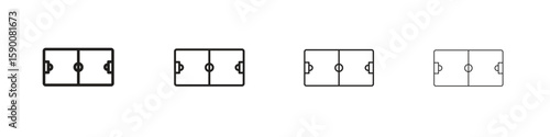 Football field icon collection. Vector illustration EPS10.
