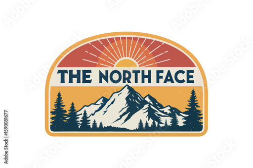 The north face vector on white background.01