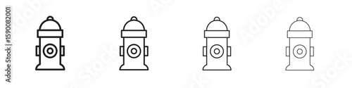 Fire hydrant icon collection. Vector illustration EPS10.