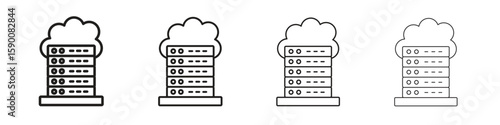 Data center icon collection. Vector illustration EPS10.