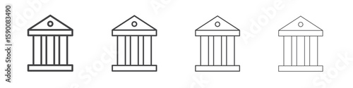 Courthouse icon collection. Vector illustration EPS10.